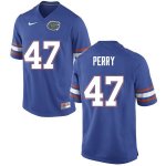 Men's Florida Gators #47 Austin Perry NCAA Nike Blue Authentic Stitched College Football Jersey WLH4862YZ